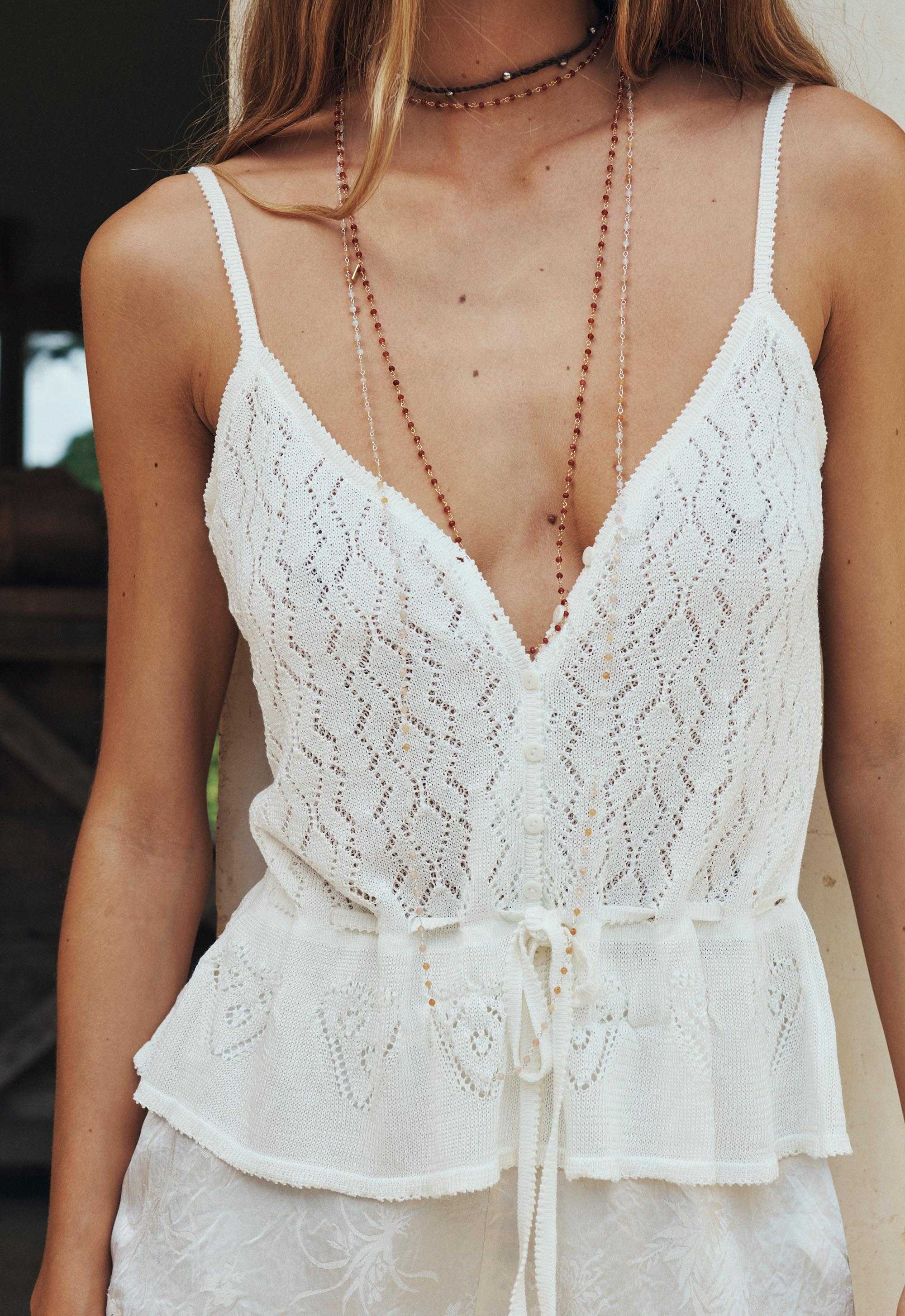 Spell Jessa Pointelle Cami Vintage Cream
