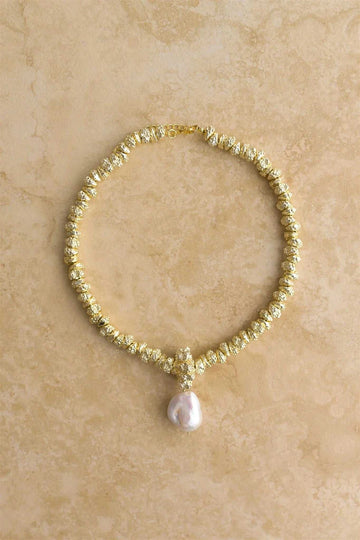 Indigo and Wolf Jewel Necklace