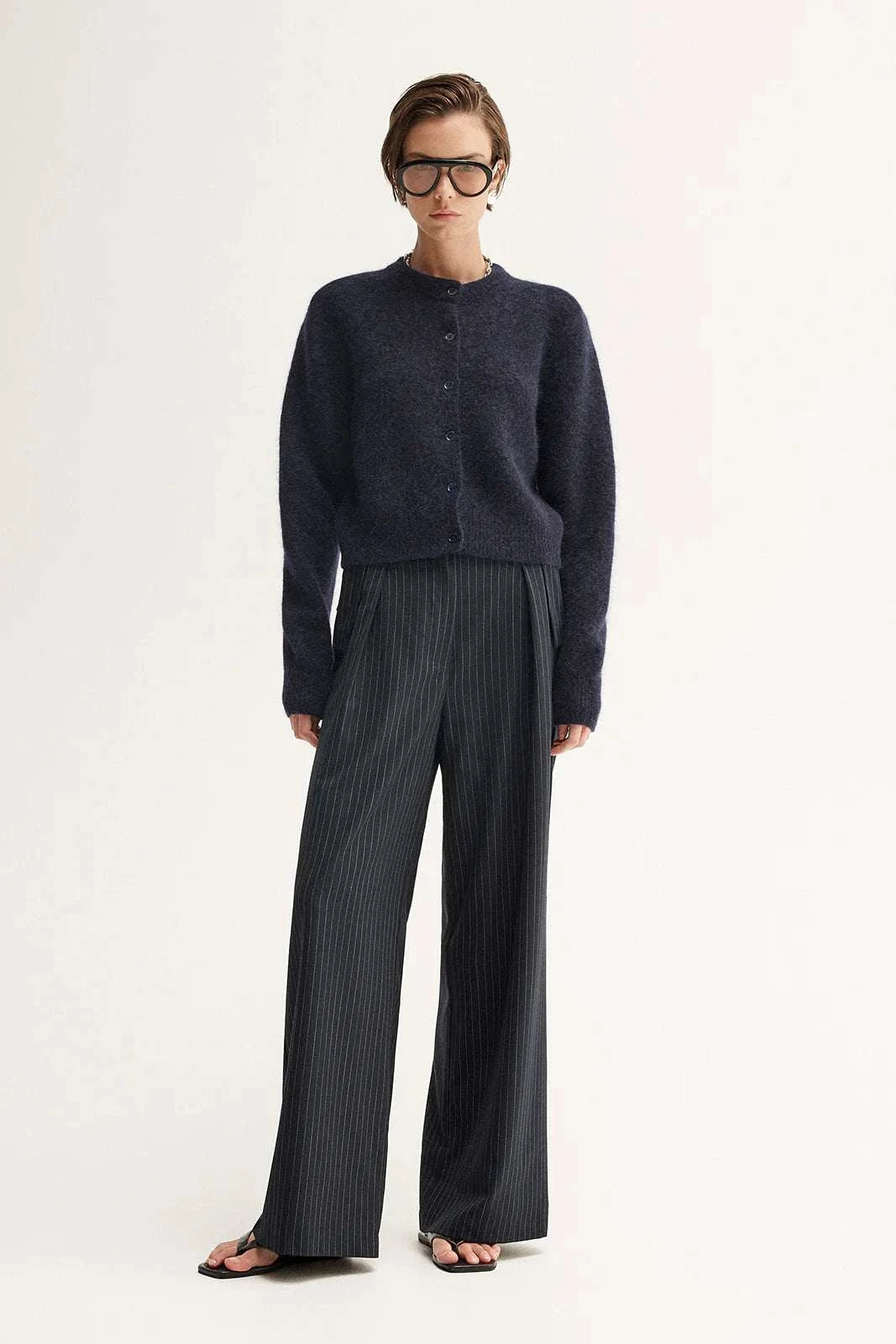 Elka Collective Abigail Knit Cardigan Midnight Navy