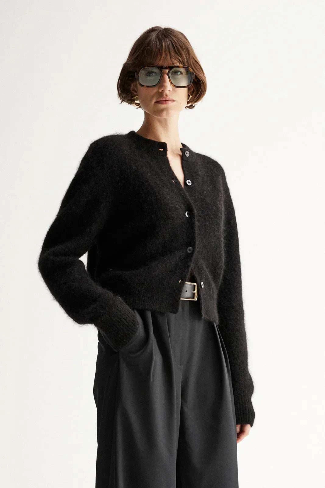 Elka Collective Abigail Knit Cardigan Black