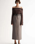 Elka Collective Alexa Knit Top Chocolate