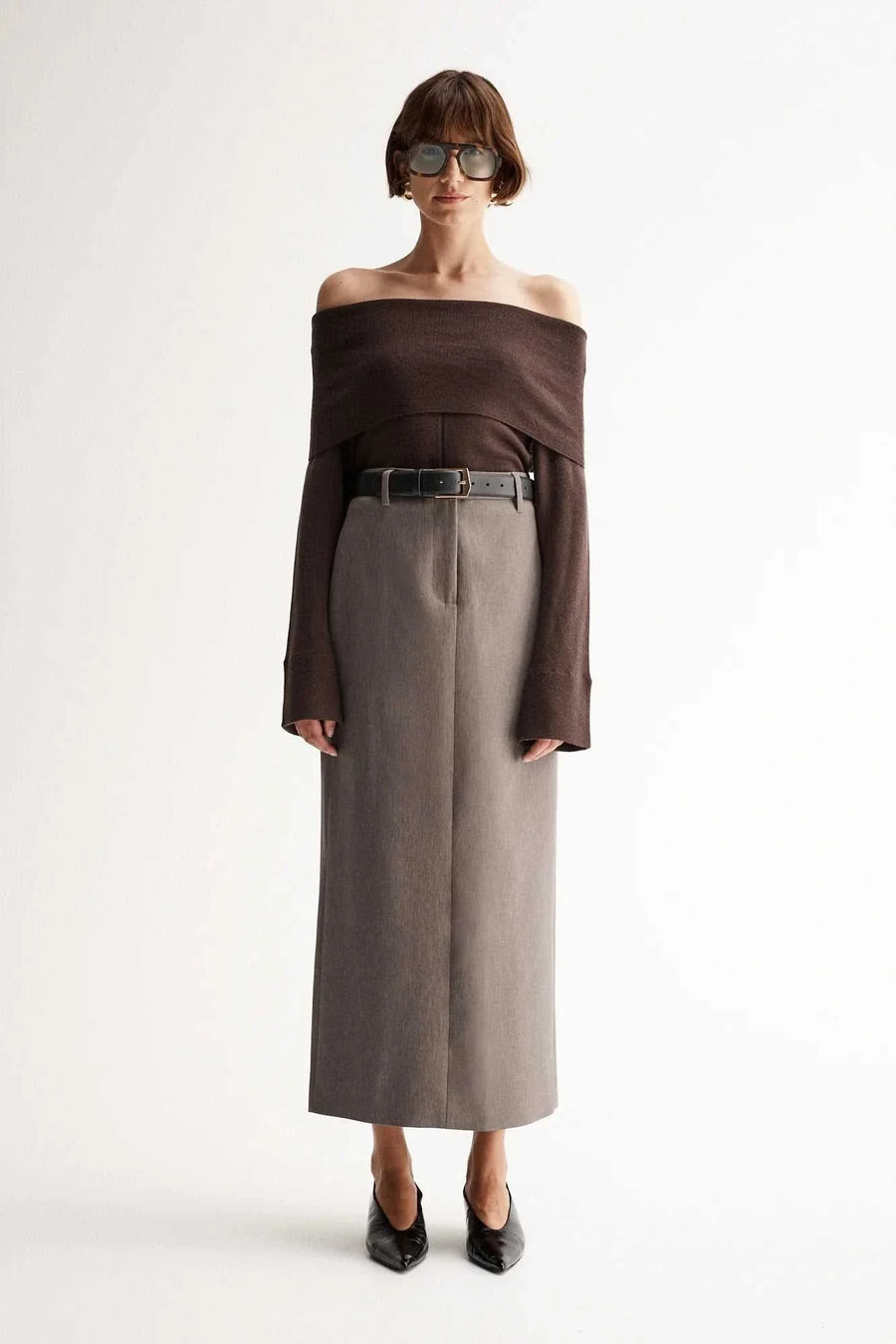Elka Collective Alexa Knit Top Chocolate
