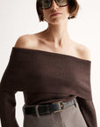 Elka Collective Alexa Knit Top Chocolate