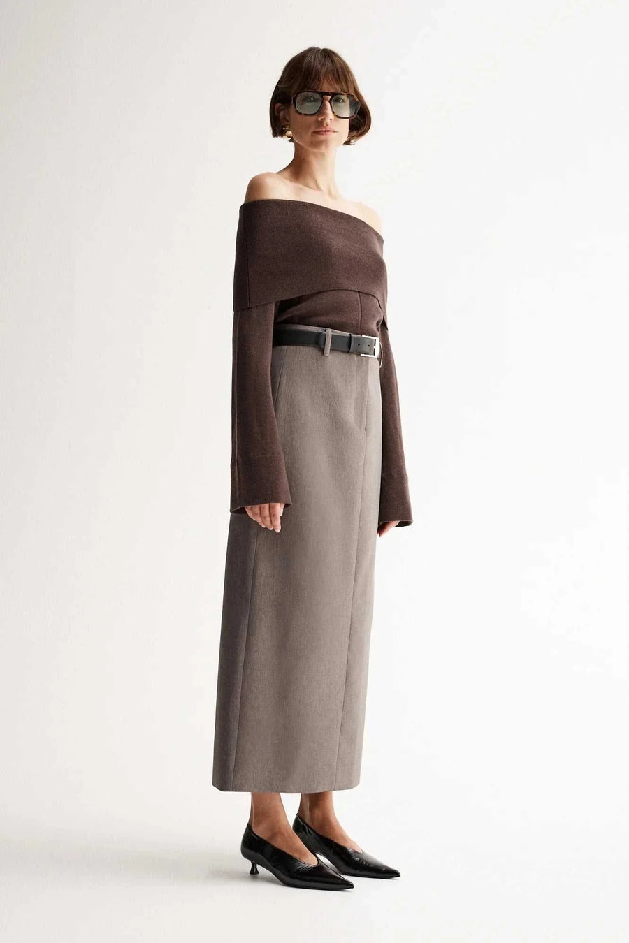 Elka Collective Alexa Knit Top Chocolate