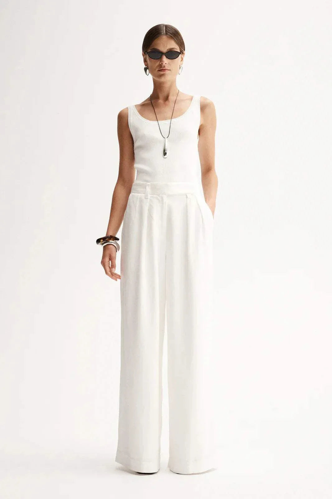 Elka Collective Isabella Pant White