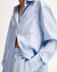 Elka Collective Henry Stripe Shirt Blue