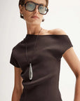 Elka Collective Serena Knit Top Chocolate