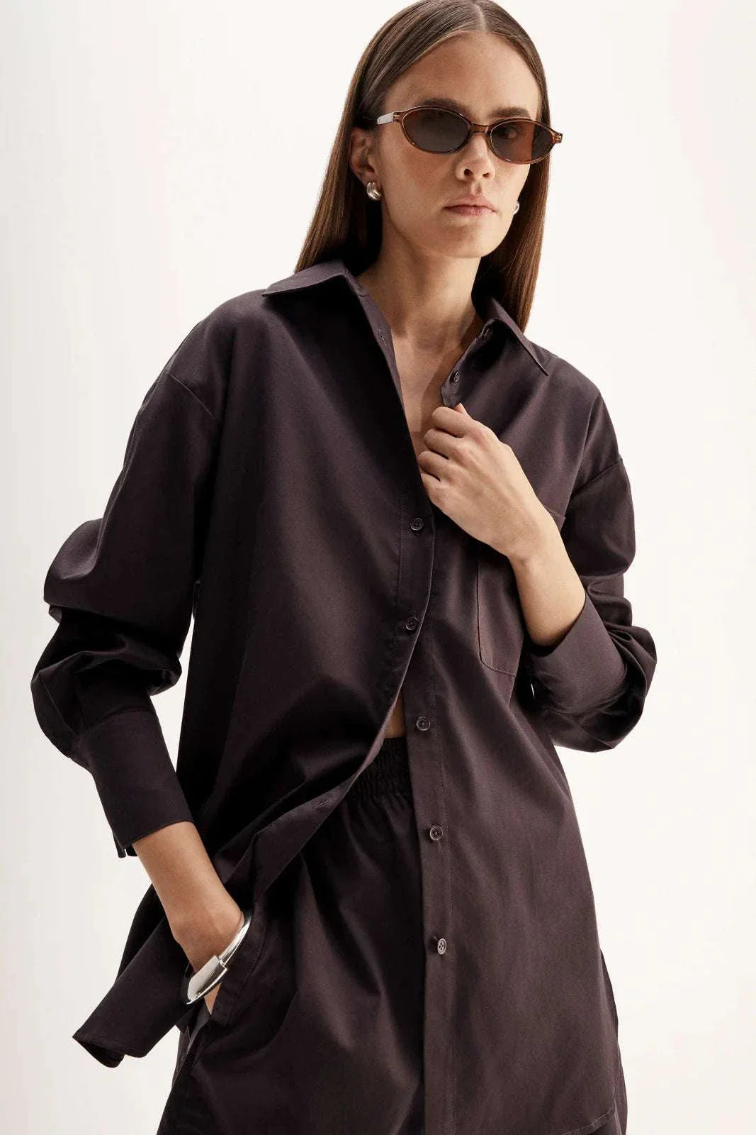 Elka Collective Austin Shirt Chocolate