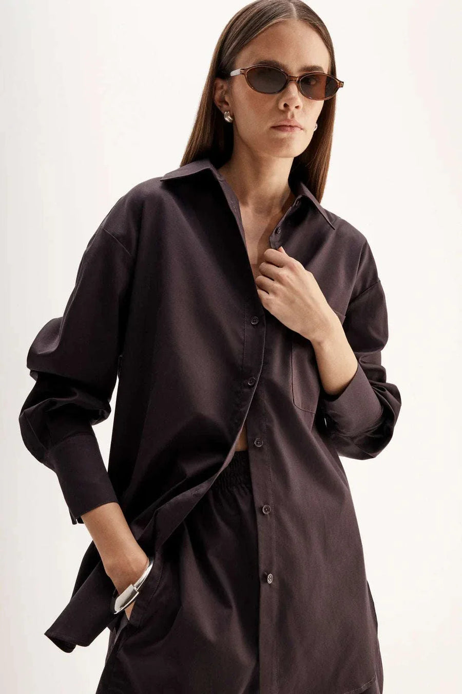 Elka Collective Austin Shirt Chocolate