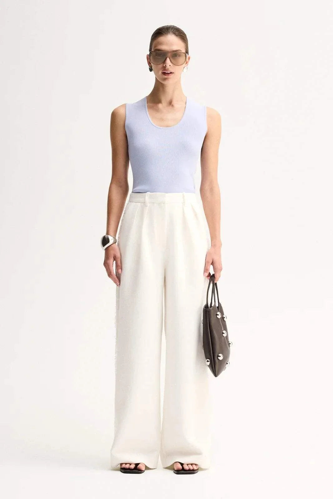 Elka Collective Hayes Knit Top Pale Blue