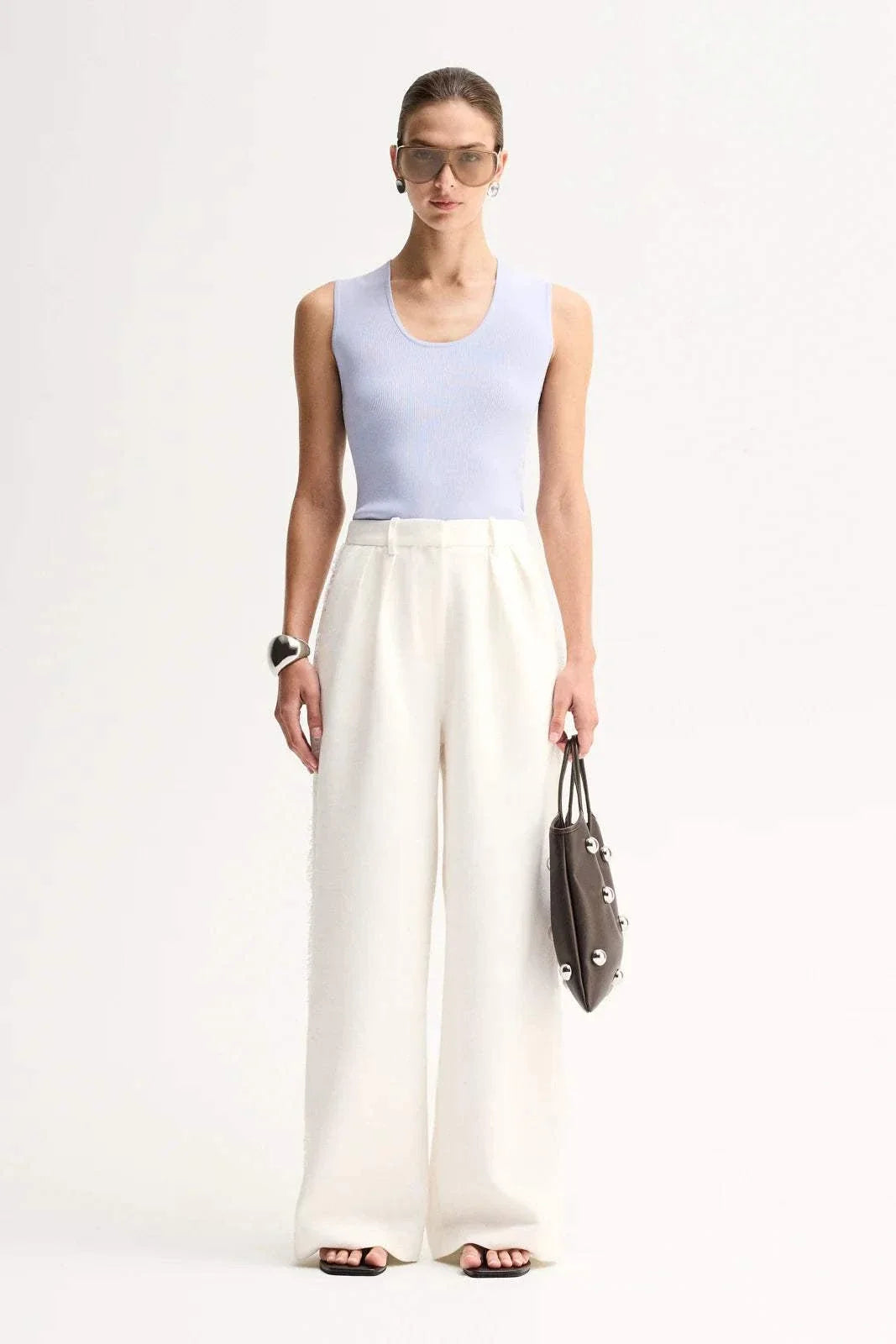 Elka Collective Hayes Knit Top Pale Blue