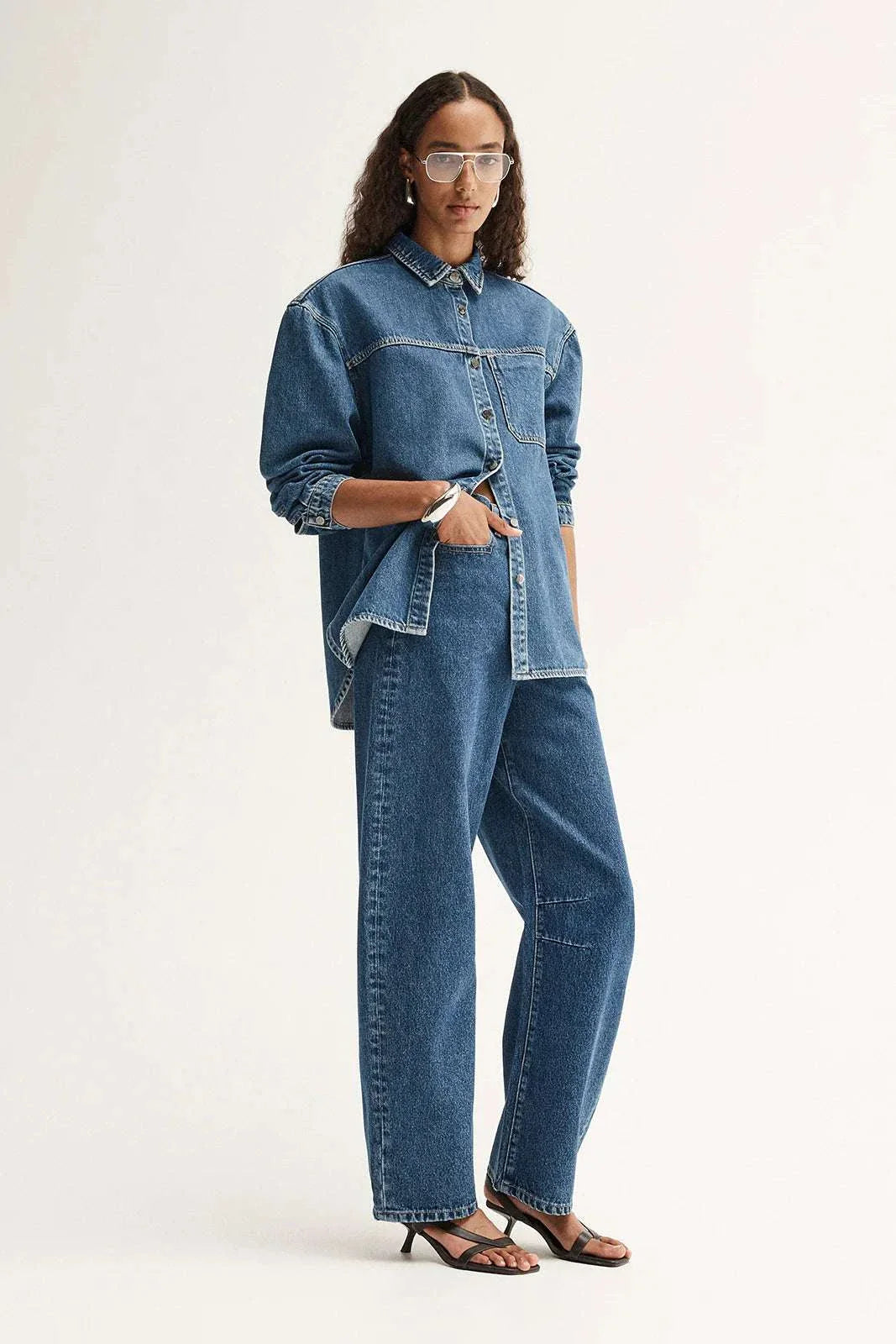 Elka Collective Kennedy Denim Shirt Dark Indigo 