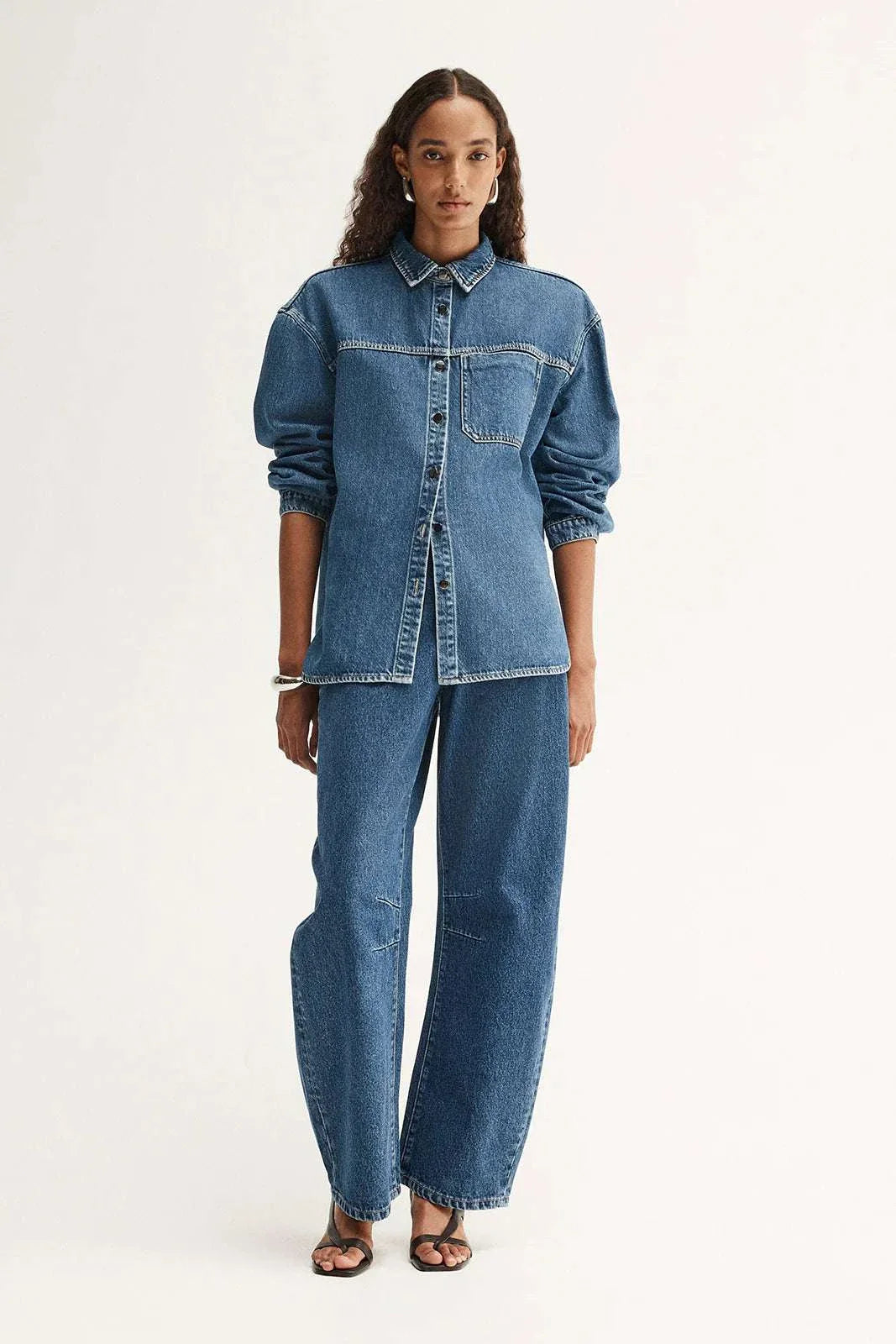 Elka Collective Kennedy Denim Shirt Dark Indigo 