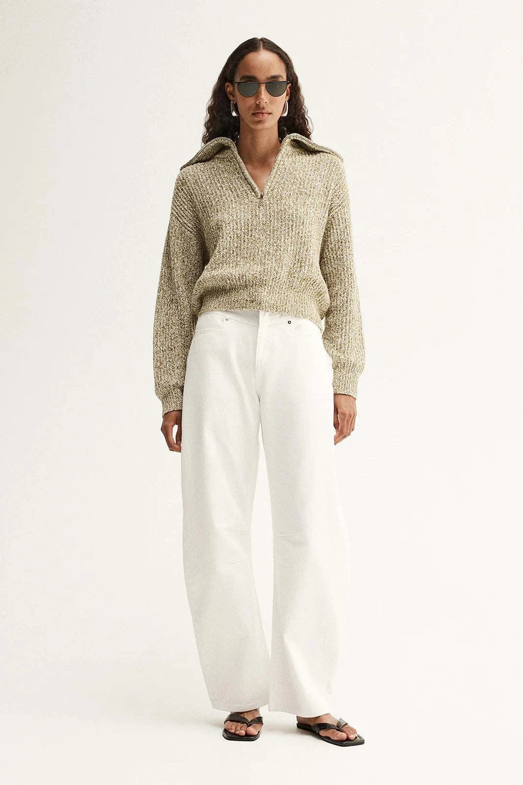 Elka Collective Harrie Knit Jumper Moss Marle