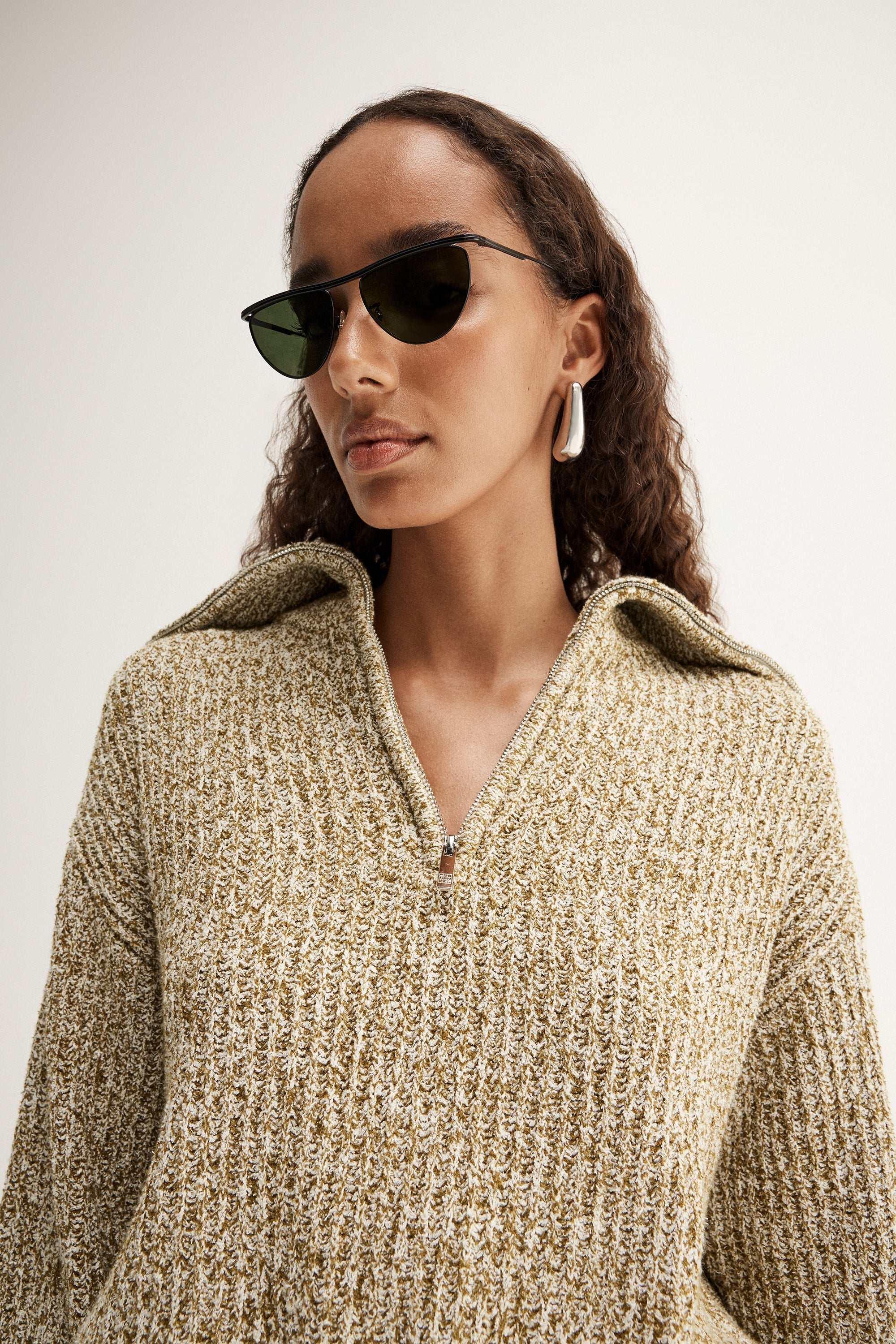 Elka Collective Harrie Knit Jumper Moss Marle