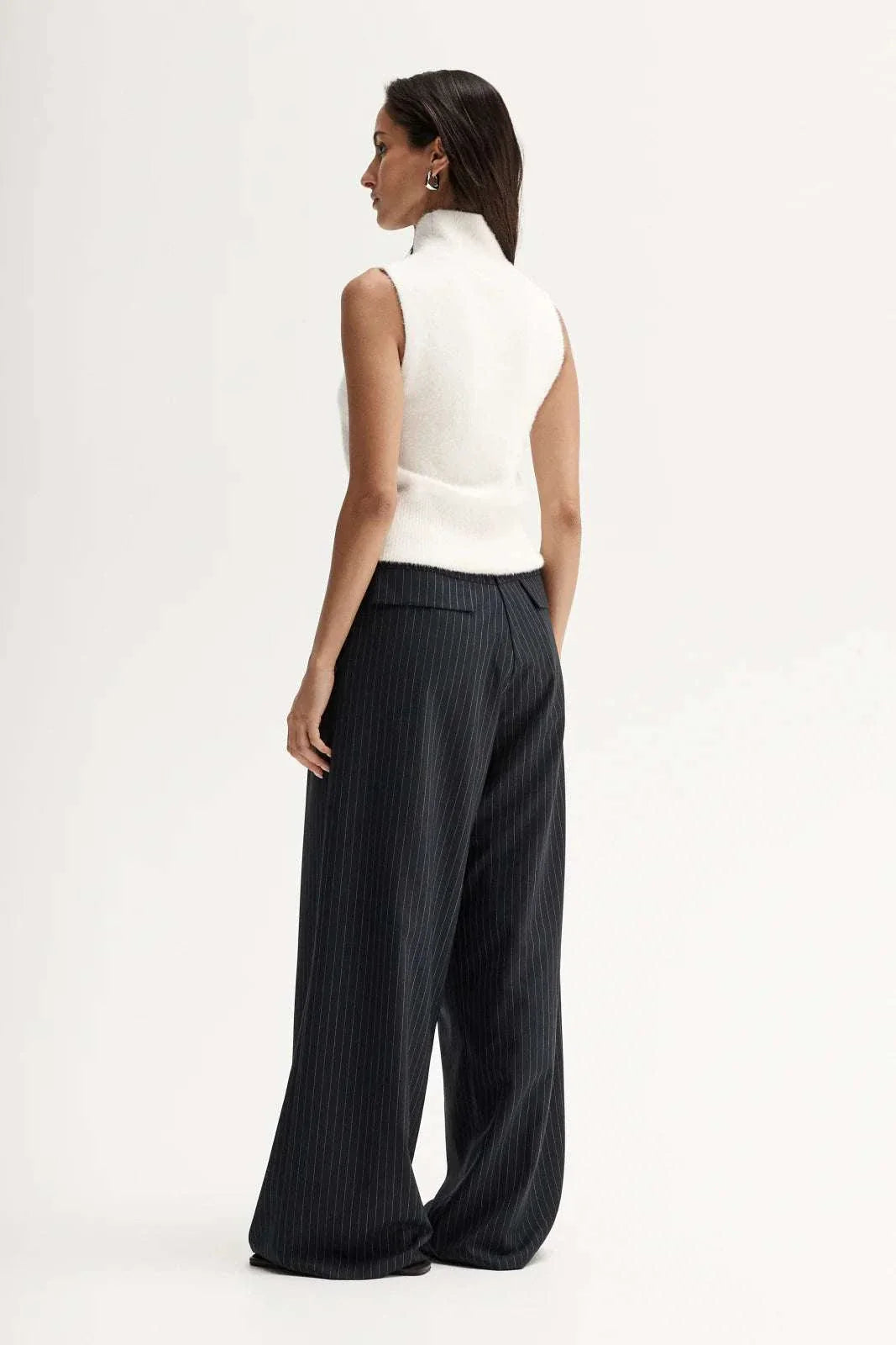 Elka Collective Tobias Pant Midnight Navy Pinstripe