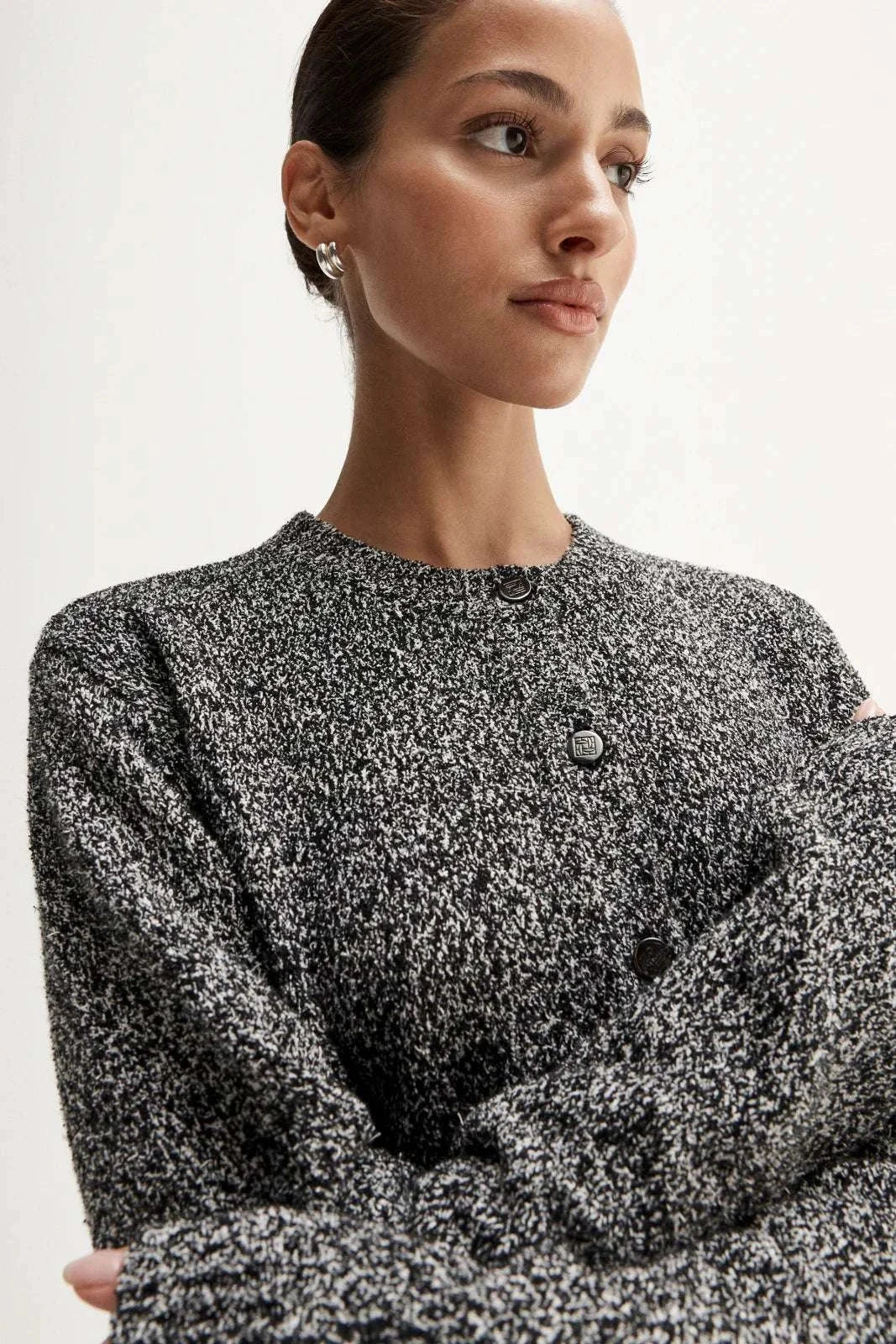 Elka Collective Marnie Knit Cardigan Black Mix
