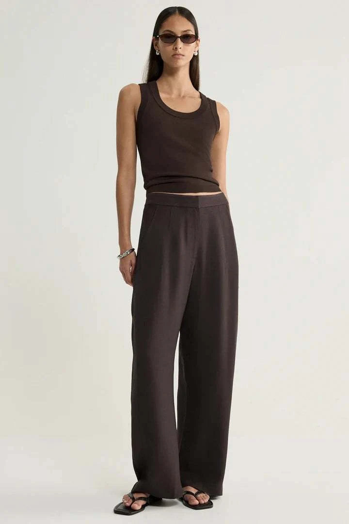 Elka Collective Silas Knit Top Chocolate