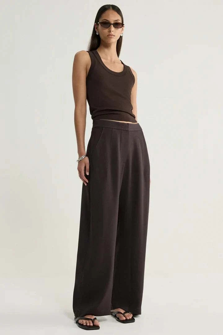 Elka Collective Silas Knit Top Chocolate