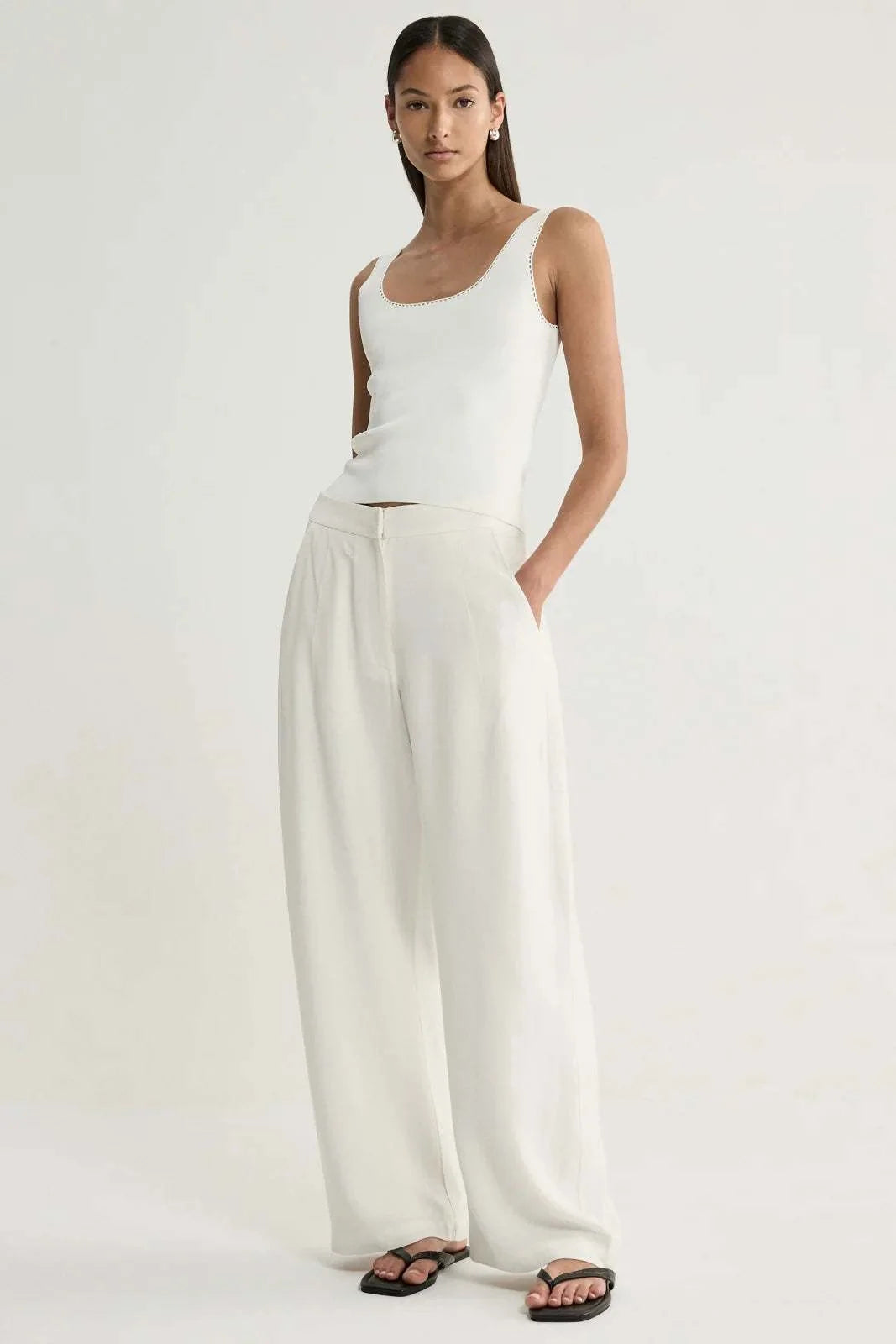 Elka Collective Tori Pant White