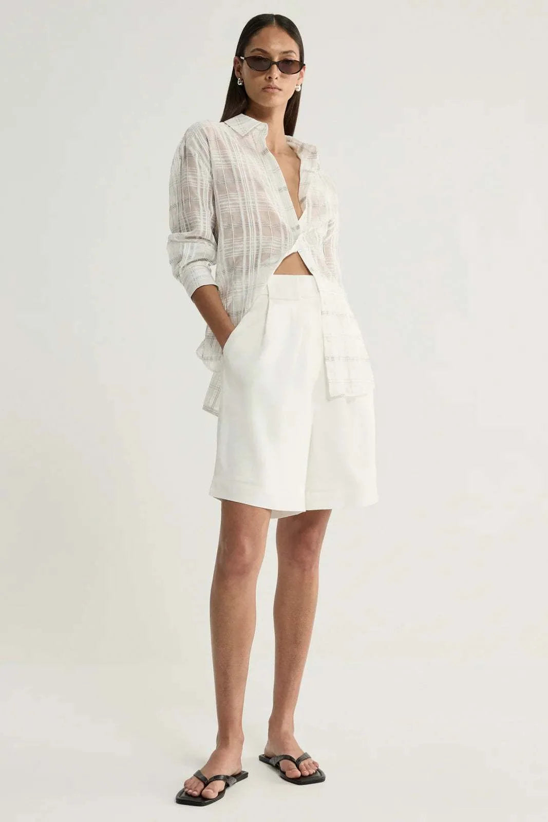 Elka Collective Onyx Shirt White Check