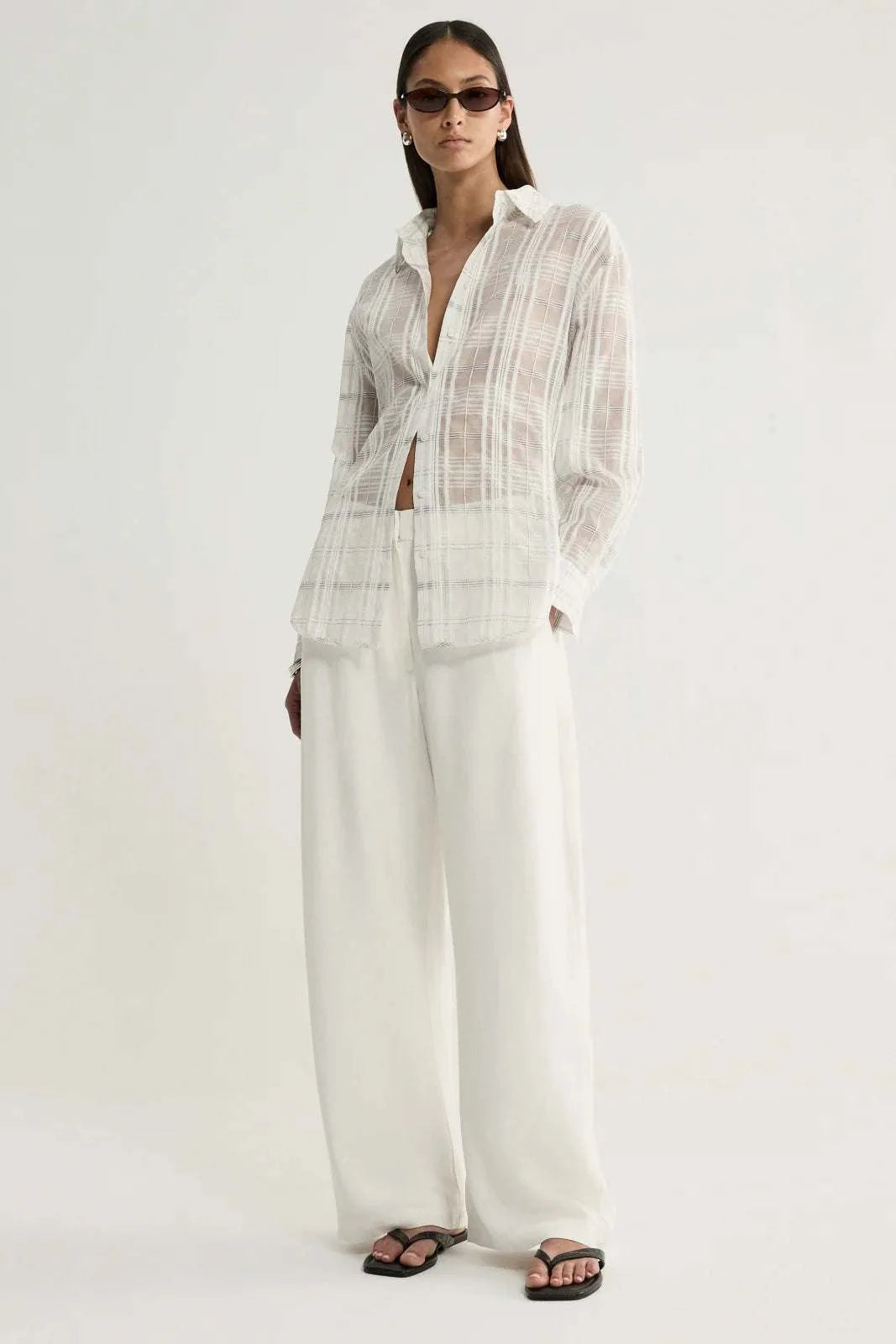 Elka Collective Onyx Shirt White Check