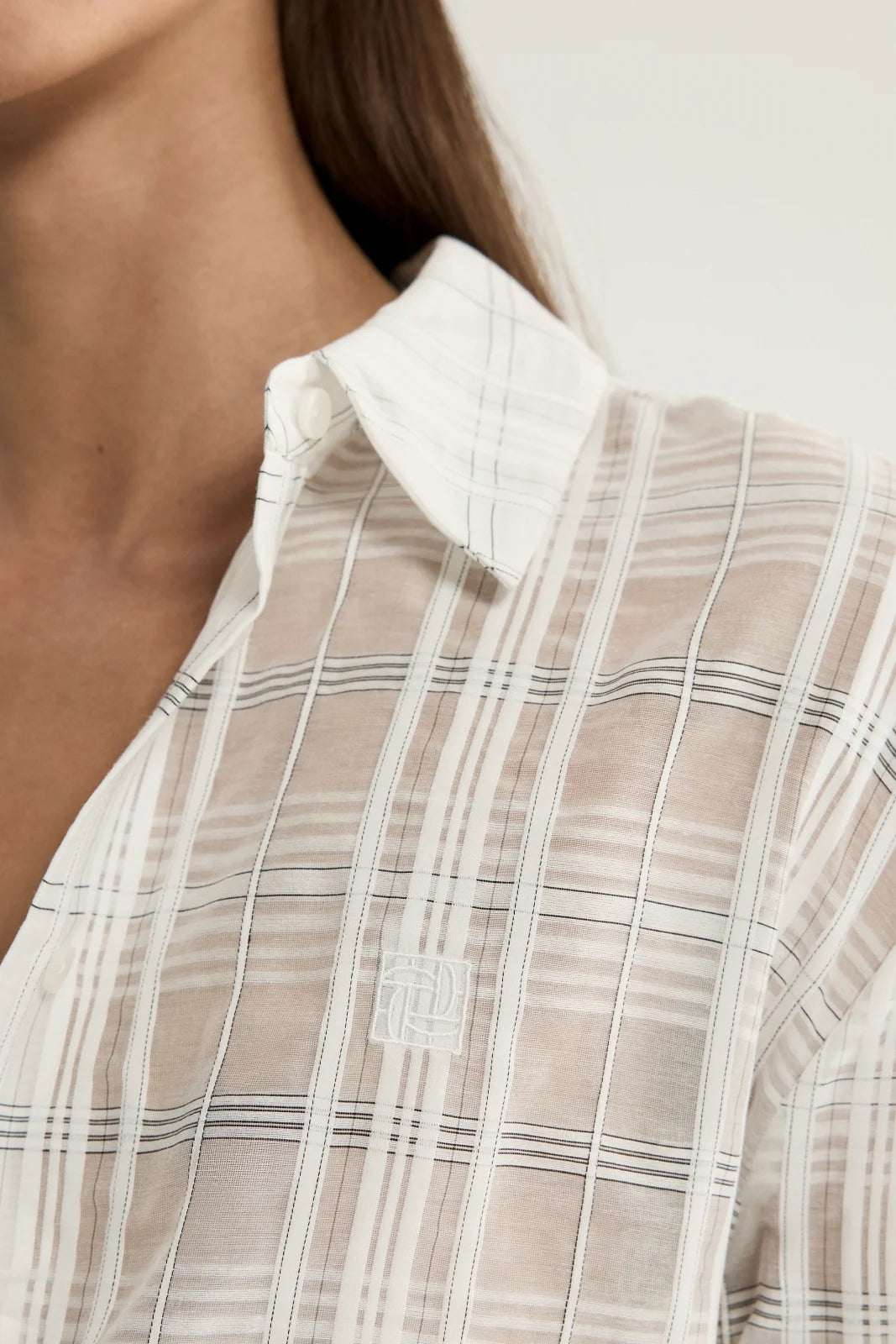 Elka Collective Onyx Shirt White Check