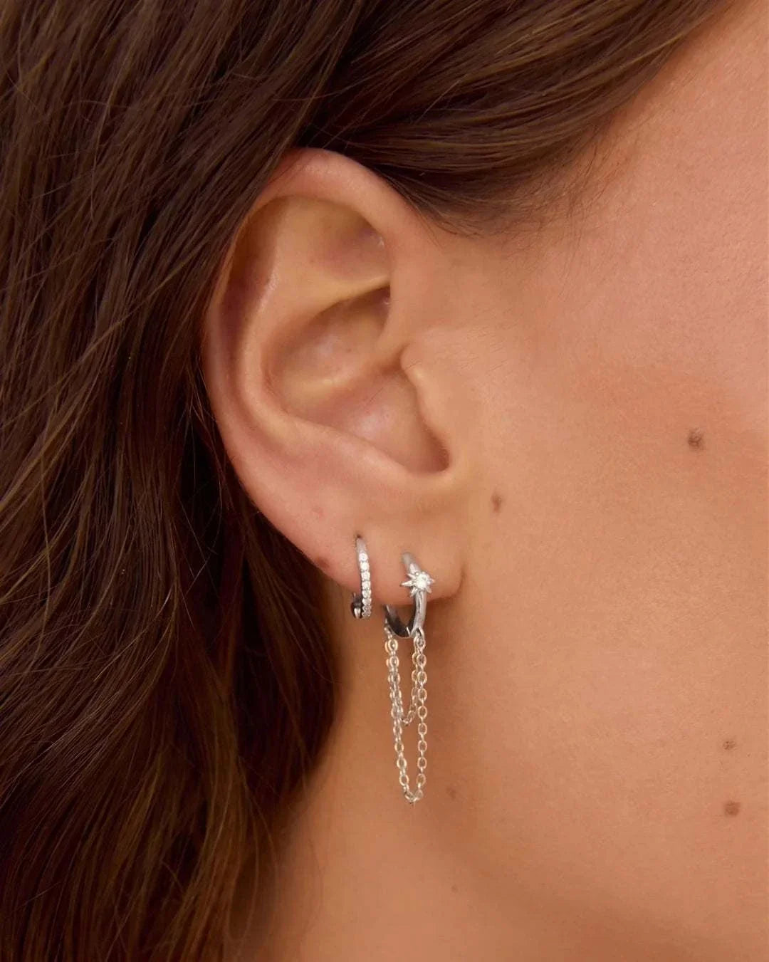 Arms of Eve Kenzie Silver Chain Earrings