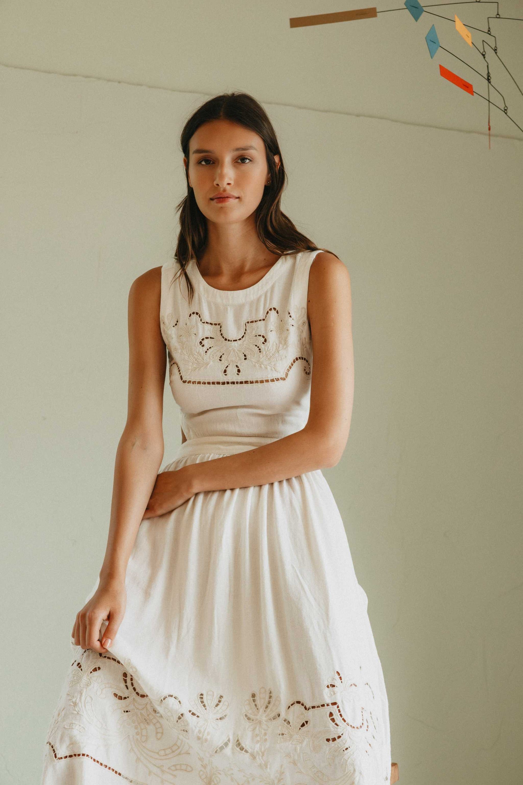 Indi and Cold Maxi Dress Vestido 102 Crudo