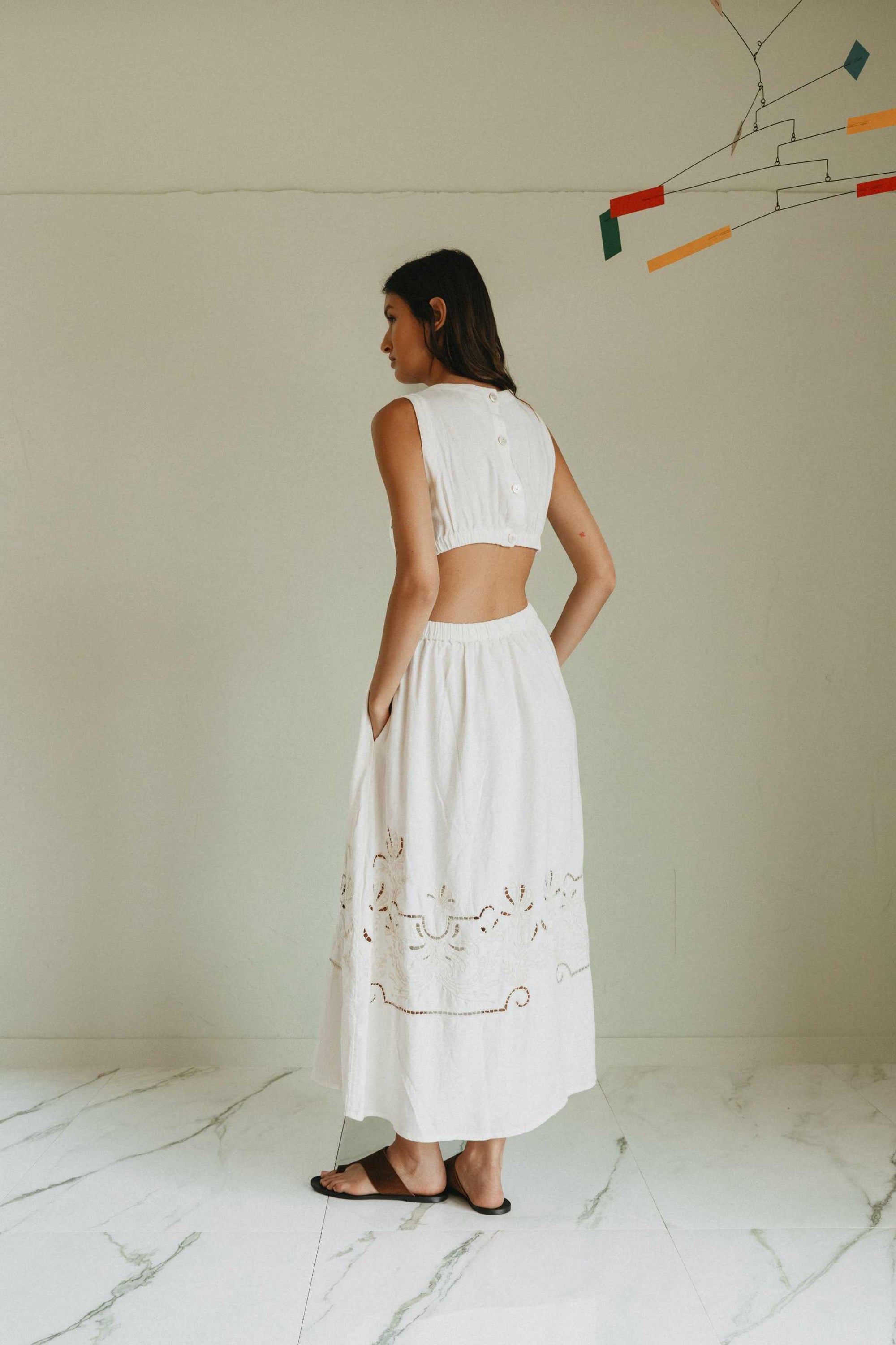 Indi and Cold Maxi Dress Vestido 102 Crudo