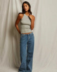 Perfectwhitetee Kravitz Fine Rib Tank Heather Grey