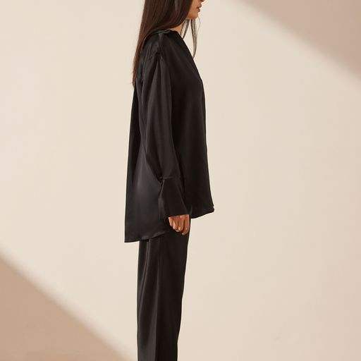 Shona Joy Silk Bias Cut Pant Black.