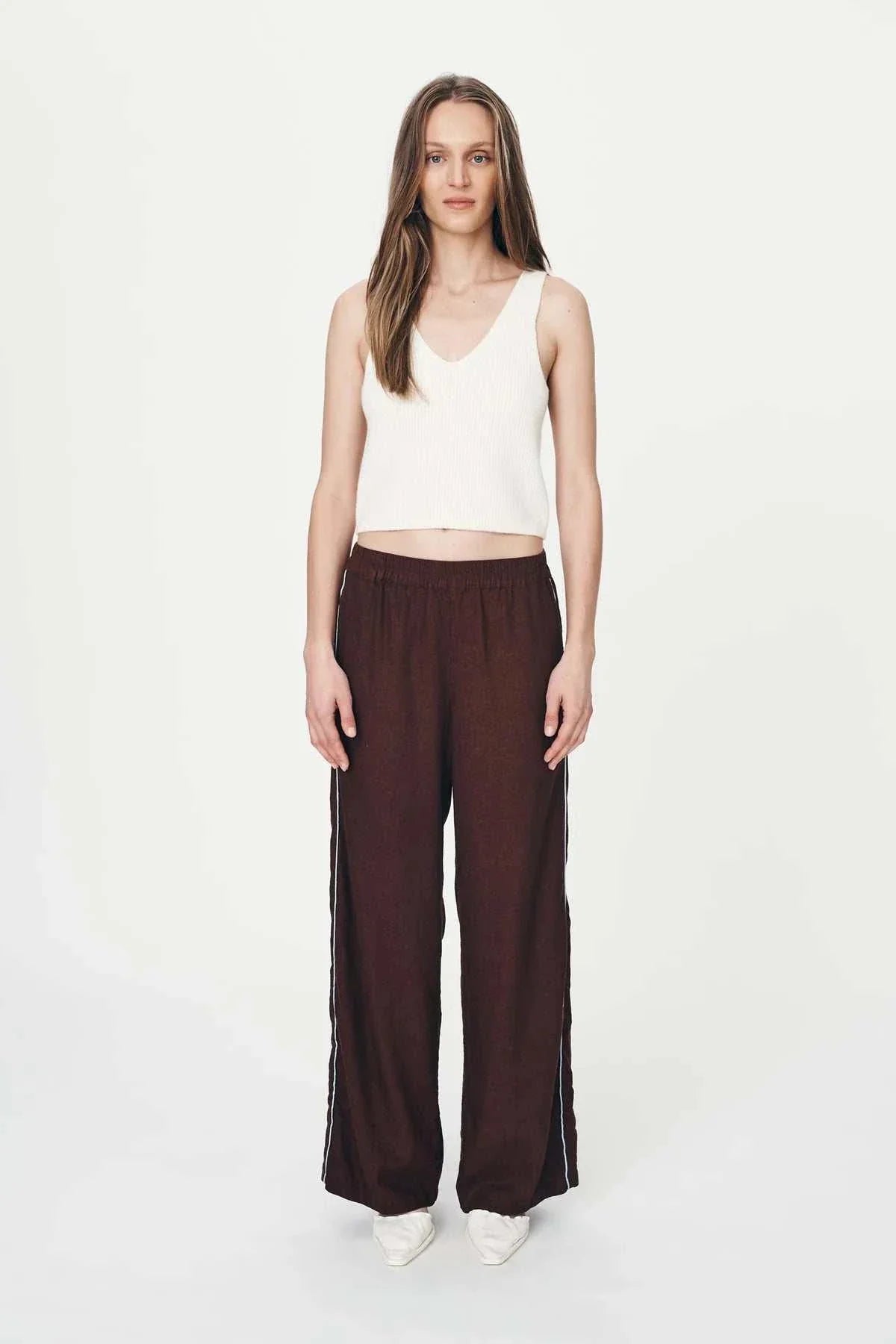 Rowie Kaia Linen Straight Pants Andorra