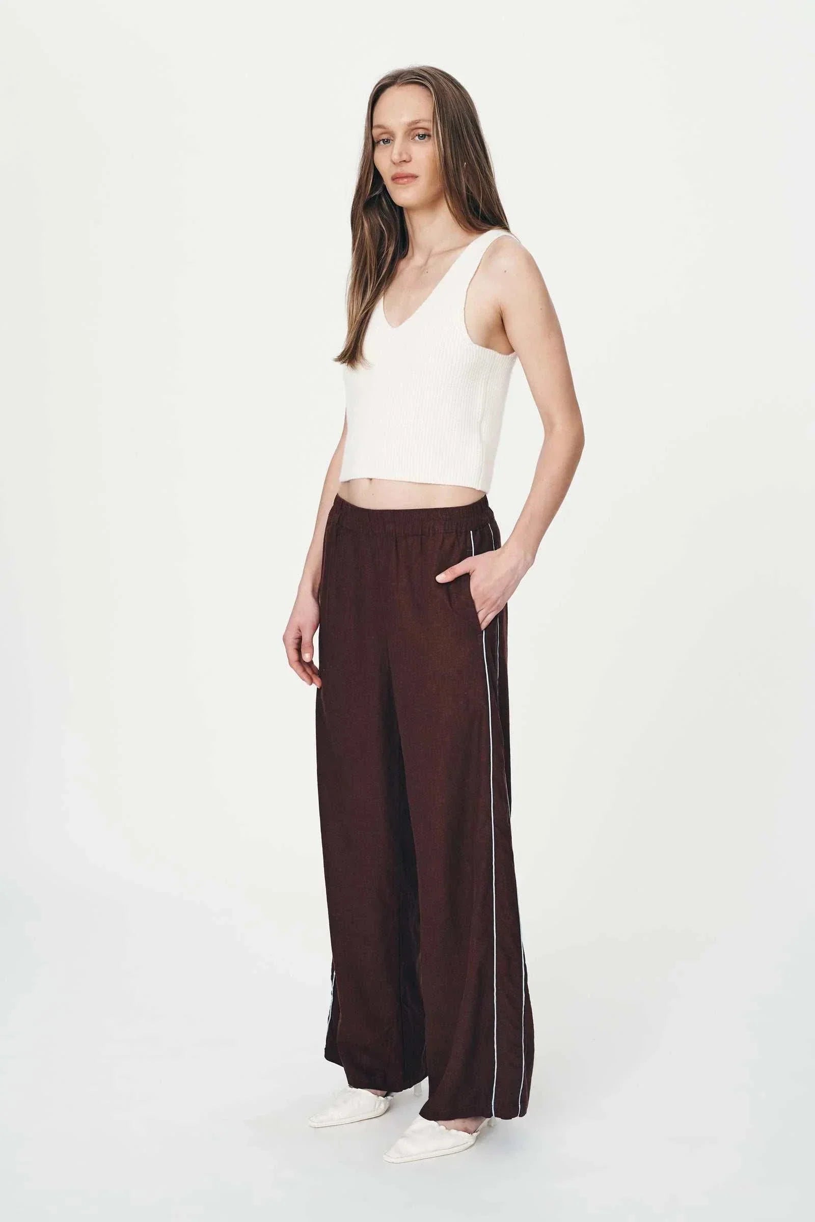 Rowie Kaia Linen Straight Pants Andorra