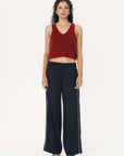Rowie Kaia Linen Straight Pants Ink