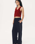 Rowie Kaia Linen Straight Pants Ink