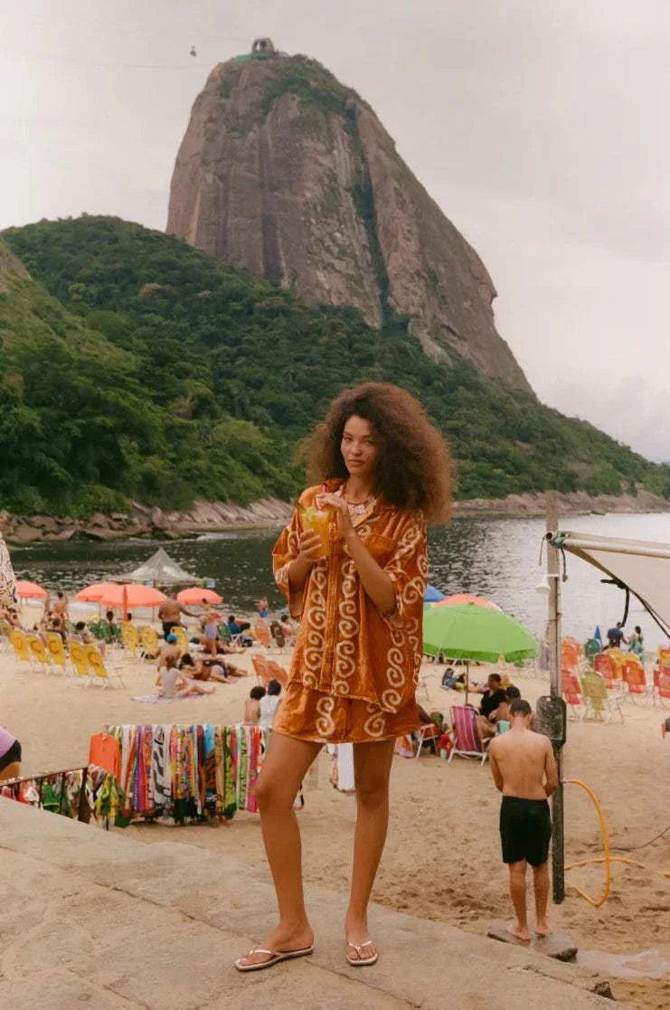 Kinga Csilla Aphaea Velvet Clover Mini Skirt