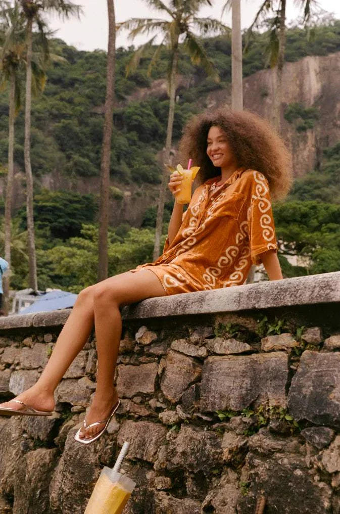 Kinga Csilla Aphaea Velvet Clover Mini Skirt