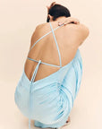Shona Joy La Lune Lace Back Maxi Dress Iceberg Blue