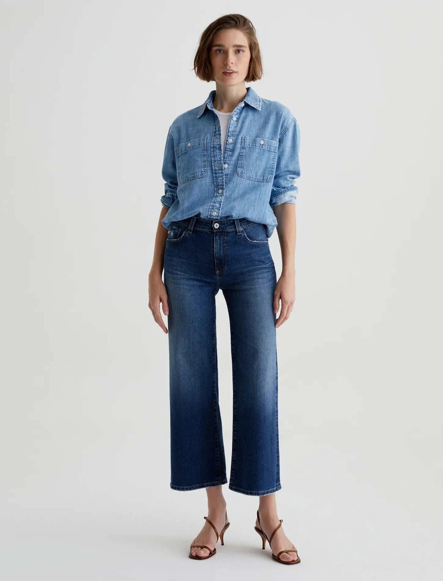 AG Saige Wide Leg Crop 7 Years La Jolla