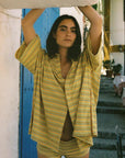 Ciao Ciao Vacation Lemon Striper Bungalow Shirt