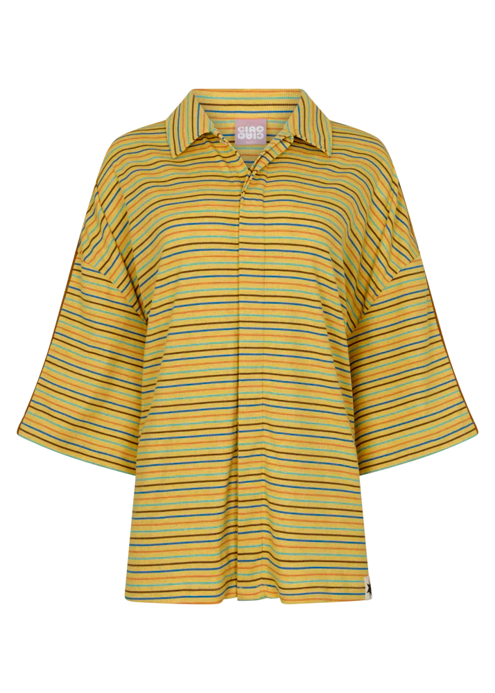 Ciao Ciao Vacation Lemon Striper Bungalow Shirt
