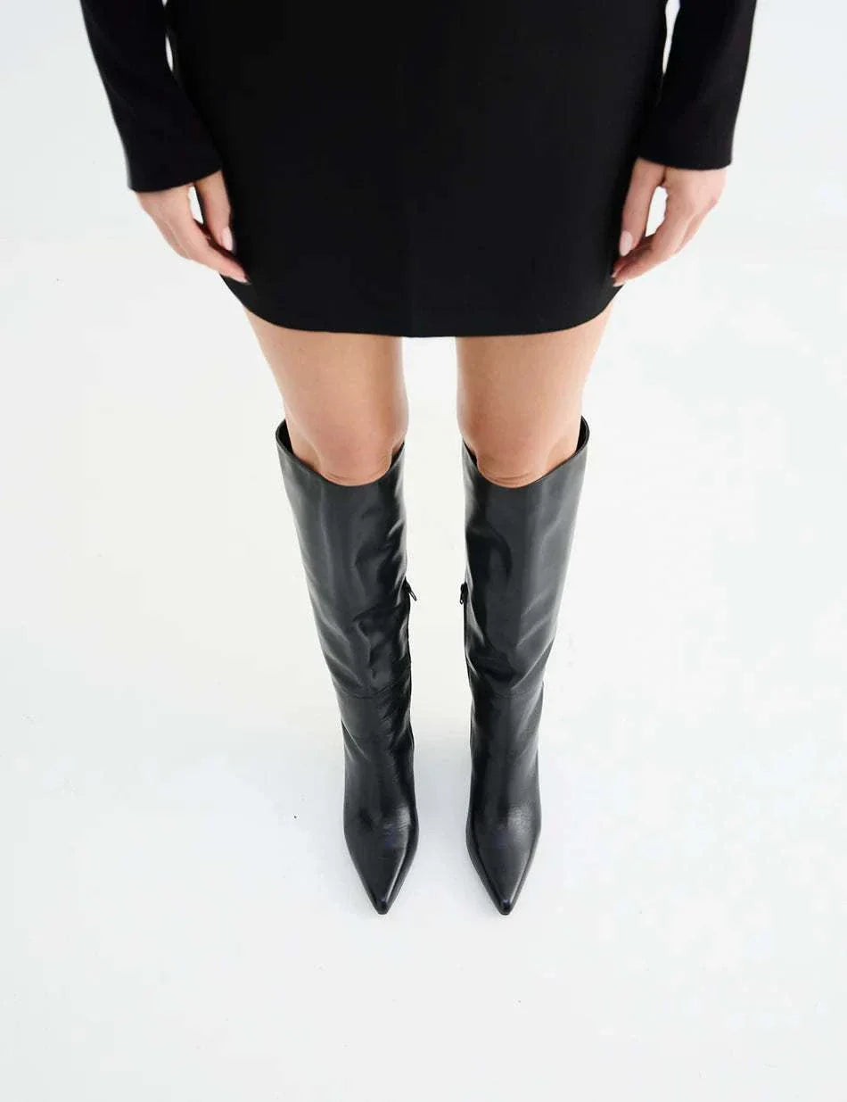 La Tribe Leone Knee High Boot Black