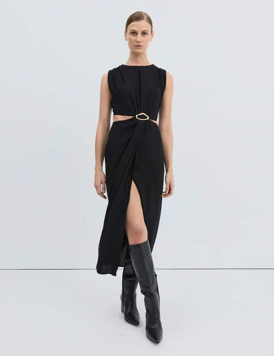 La Tribe Leone Knee High Boot Black