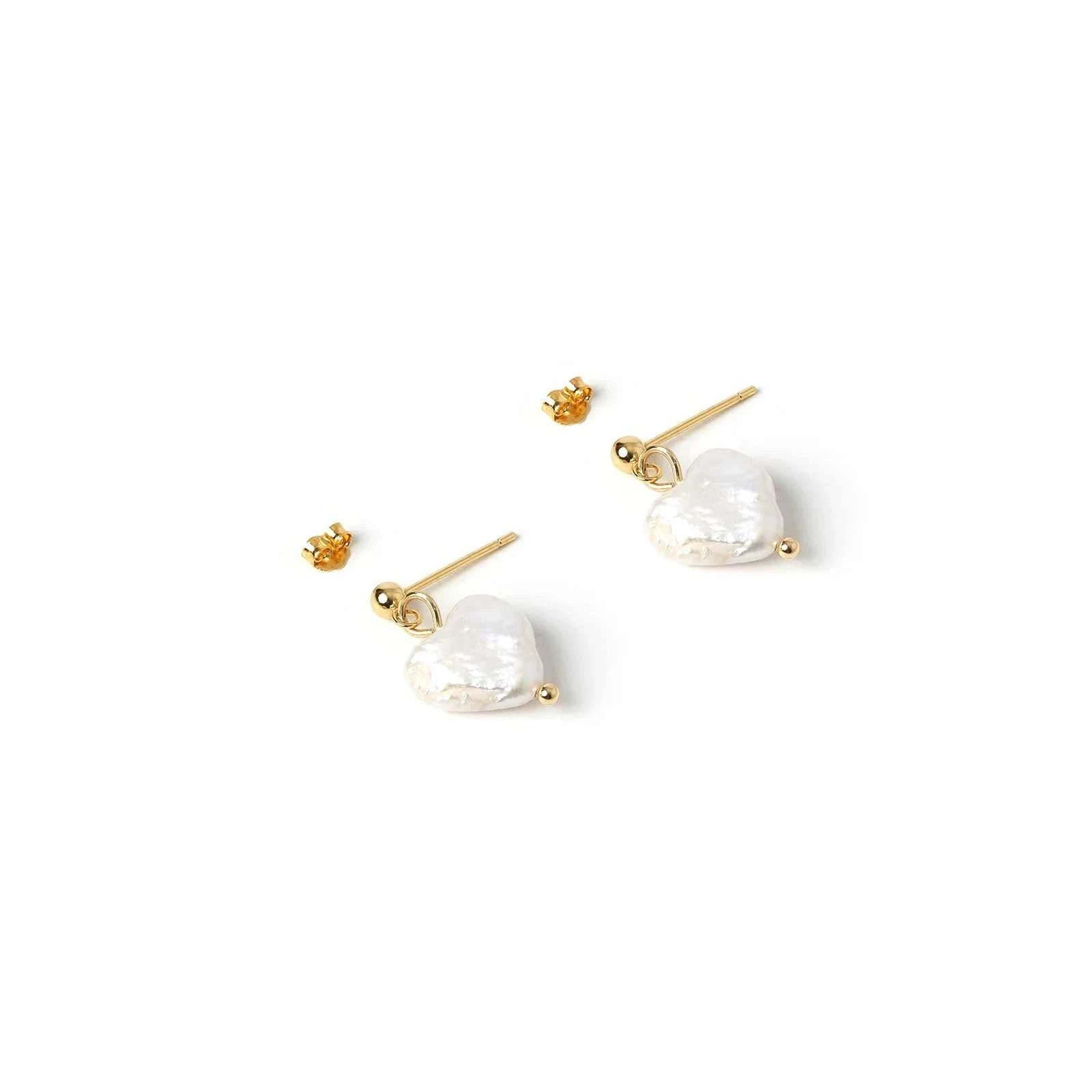 Arms of Eve Lover Gold Pearl Earrings