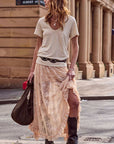 Spell Labyrinth Lace Maxi Skirt Peach Bliss          