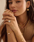 Murkani Cosmic Love Large Love You Heart Earrings Gold