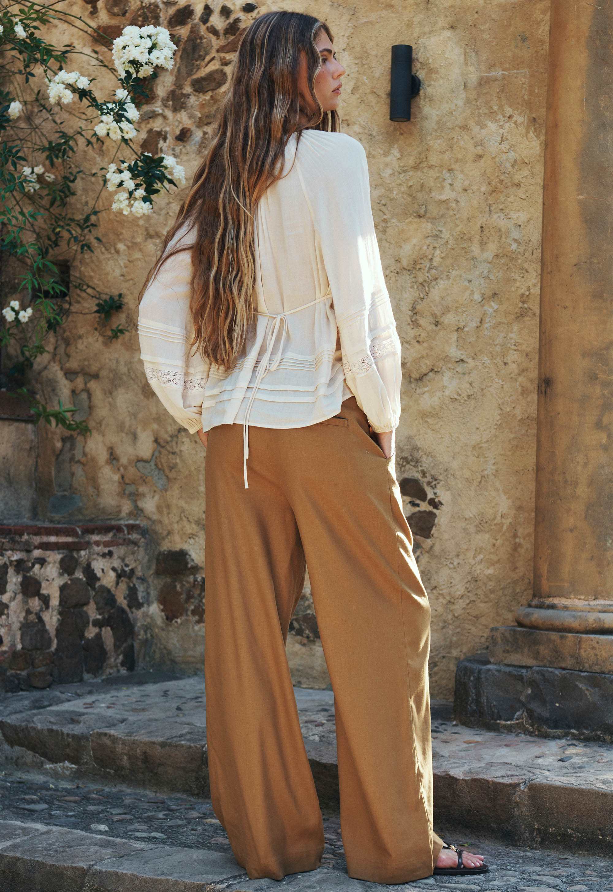 Spell London Pleated Pant Tan