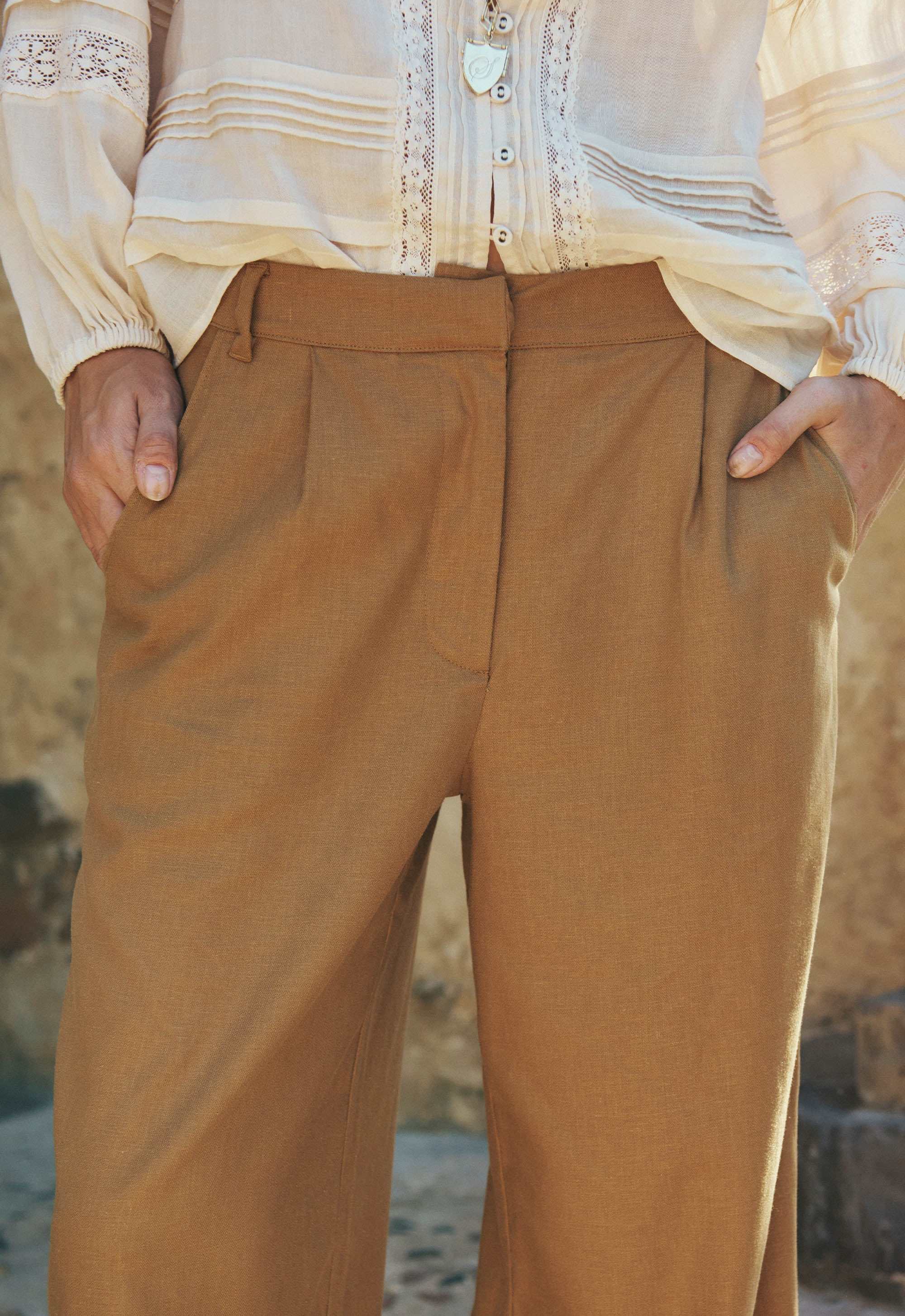 Spell London Pleated Pant Tan