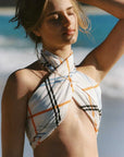Land Essentials Check Sarong Sunrise Cotton
